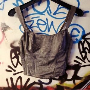 Victoria's Secret Metallic Cropped Bustier